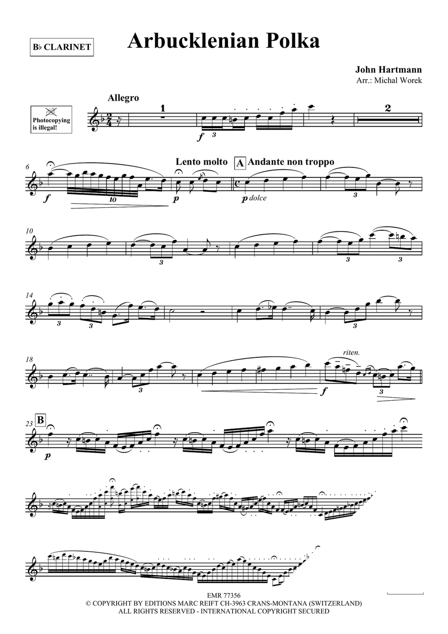 Arbucklenian Polka Arbucklenian Polka Clarinet Solo scores gallery preview page 3