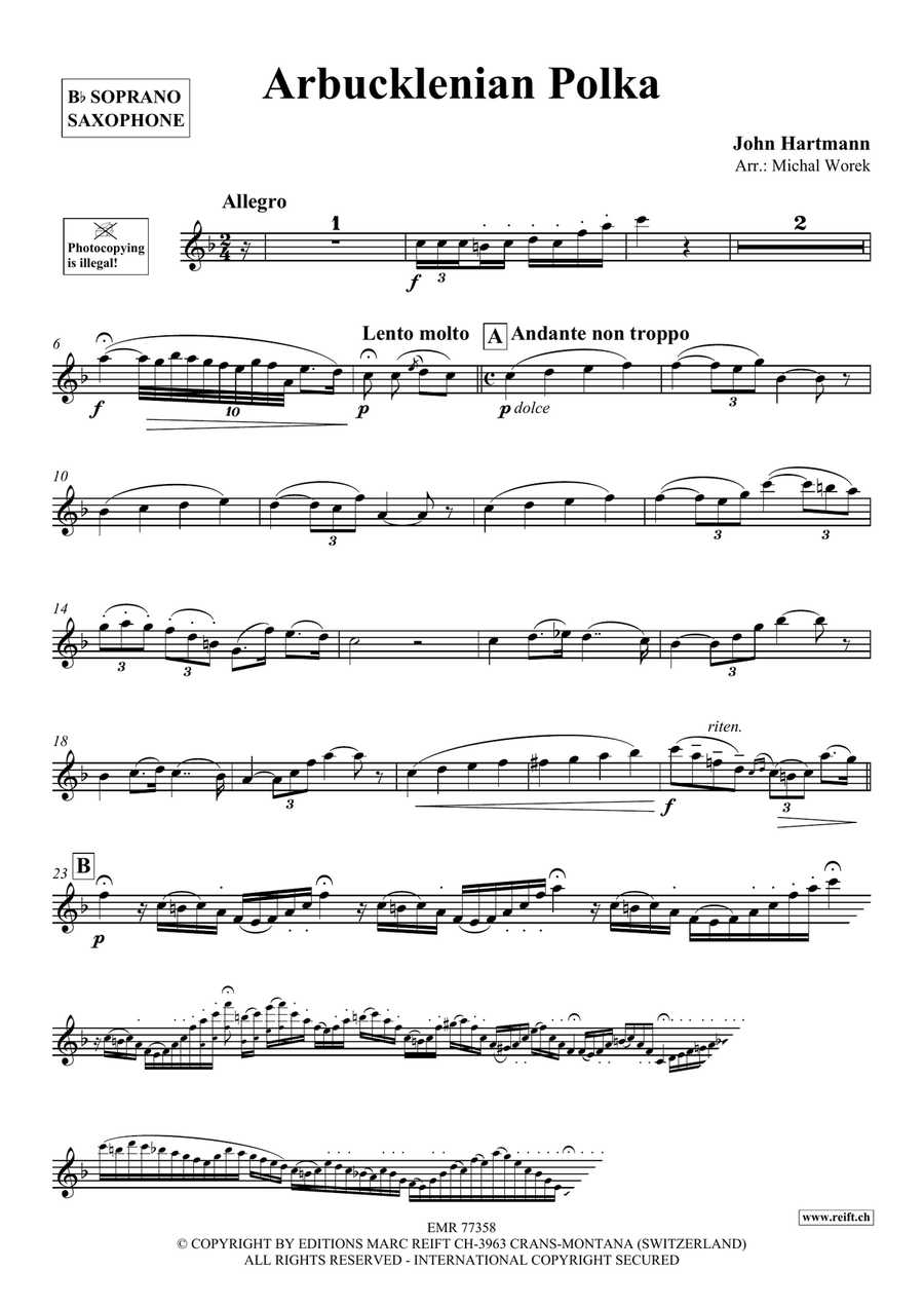 Arbucklenian Polka Arbucklenian Polka Soprano Saxophone scores gallery preview page 3