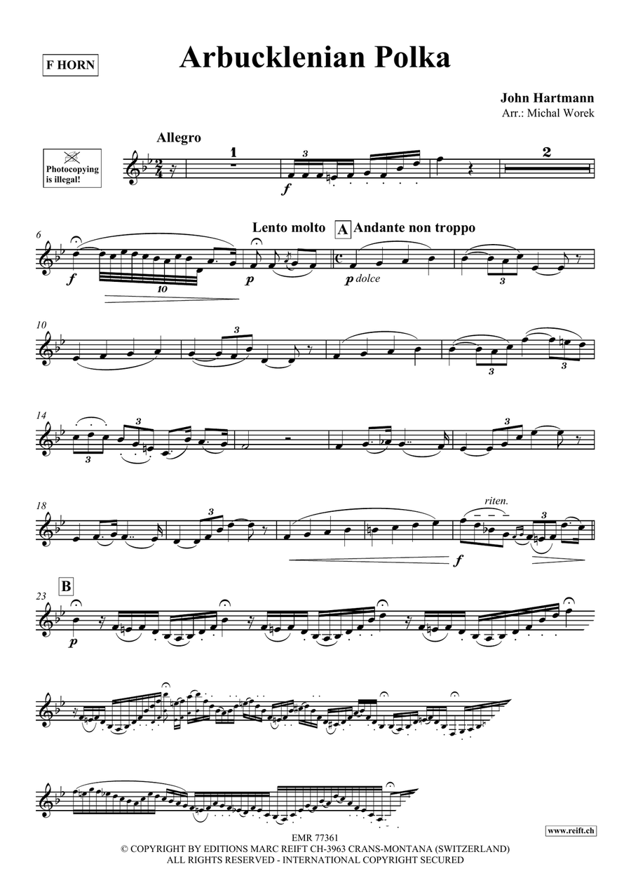 Arbucklenian Polka Arbucklenian Polka Horn scores gallery preview page 3