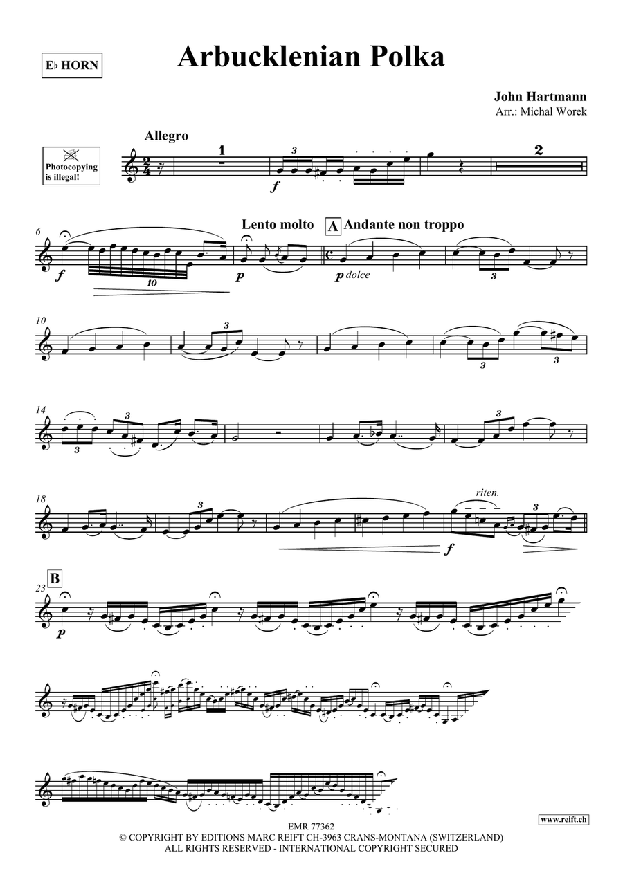 Arbucklenian Polka Arbucklenian Polka Horn scores gallery preview page 3