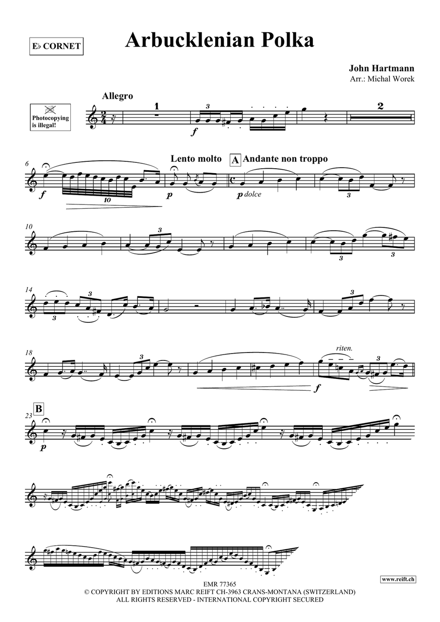 Arbucklenian Polka Arbucklenian Polka Cornet scores gallery preview page 3