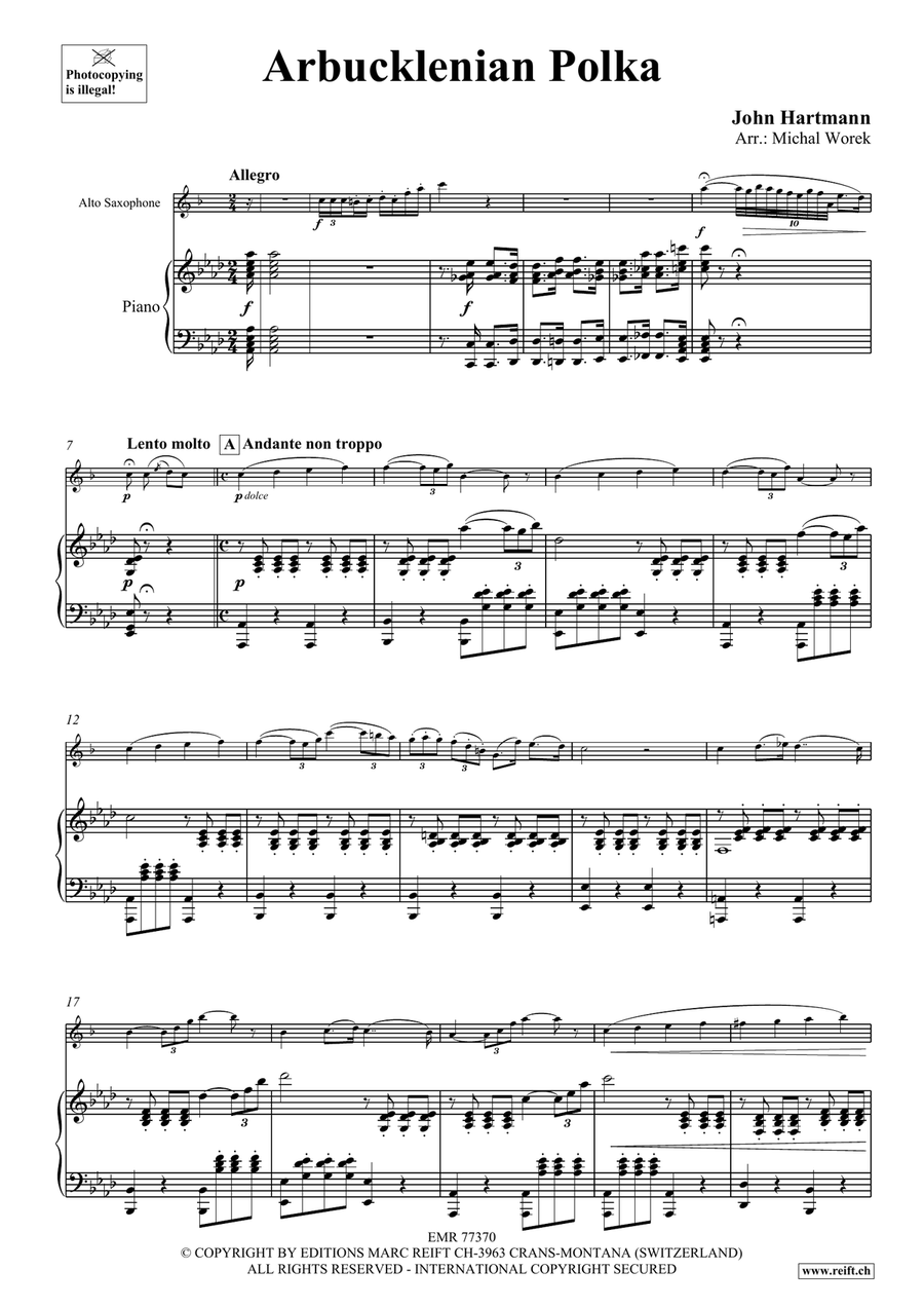 Arbucklenian Polka Arbucklenian Polka Alto Saxophone scores gallery preview page 4