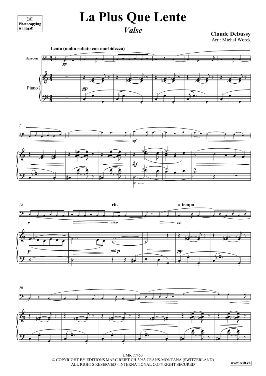 La Plus Que Lente La Plus Que Lente Bassoon Solo scores gallery preview page 4