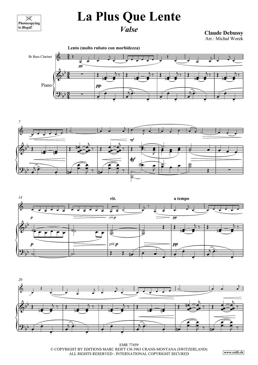 La Plus Que Lente La Plus Que Lente Bass Clarinet scores gallery preview page 4