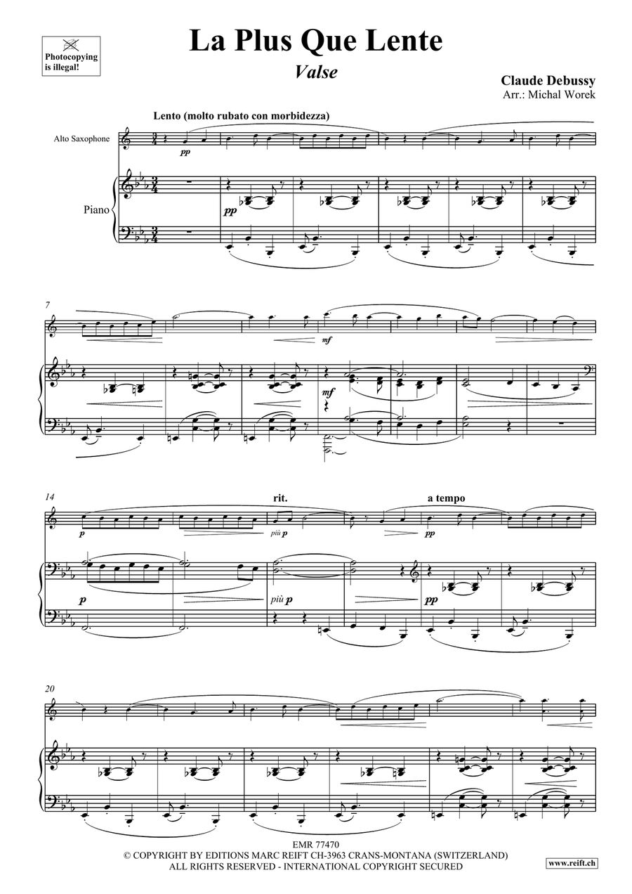 La Plus Que Lente La Plus Que Lente Alto Saxophone scores gallery preview page 4