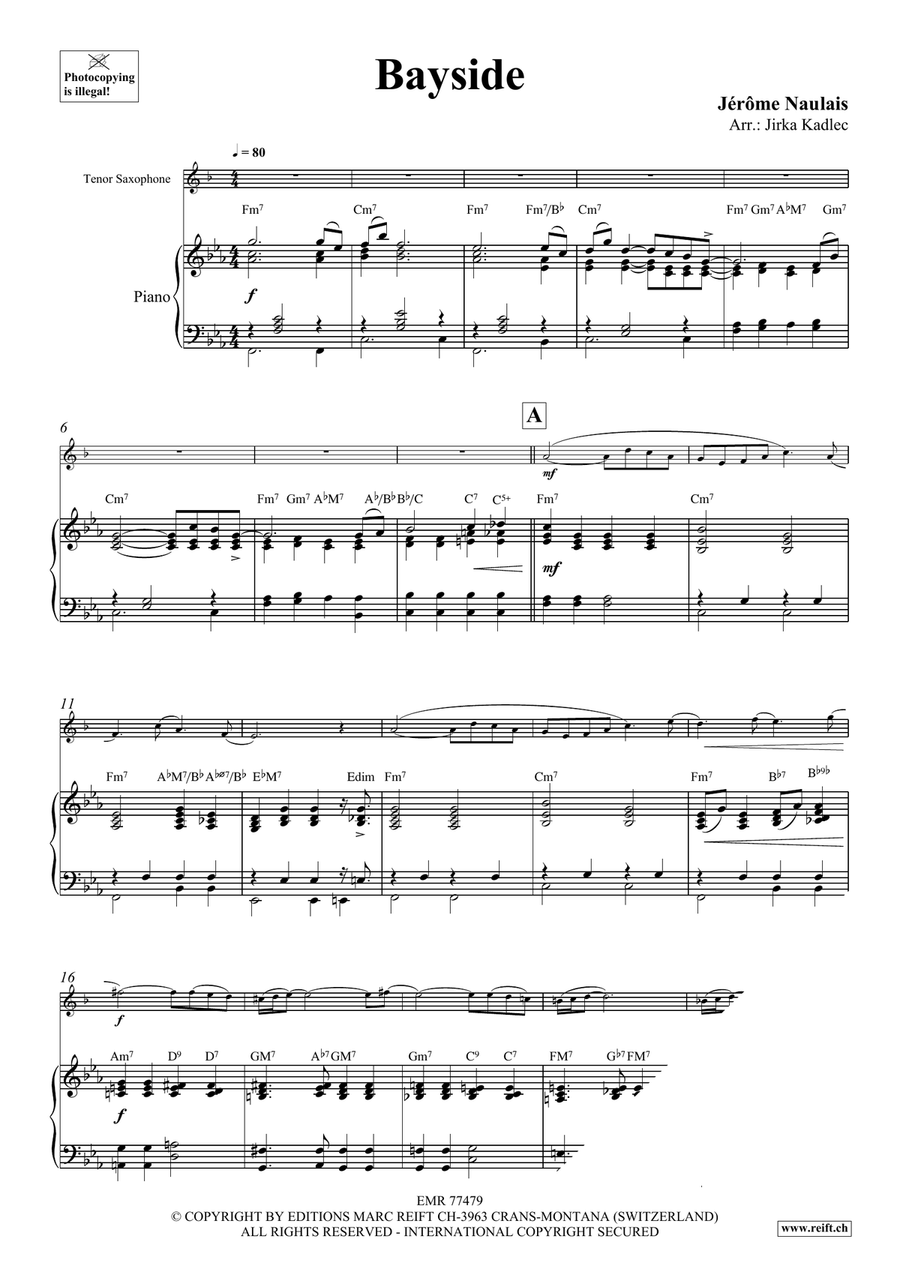 Bayside Bayside Tenor Saxophone scores gallery preview page 4