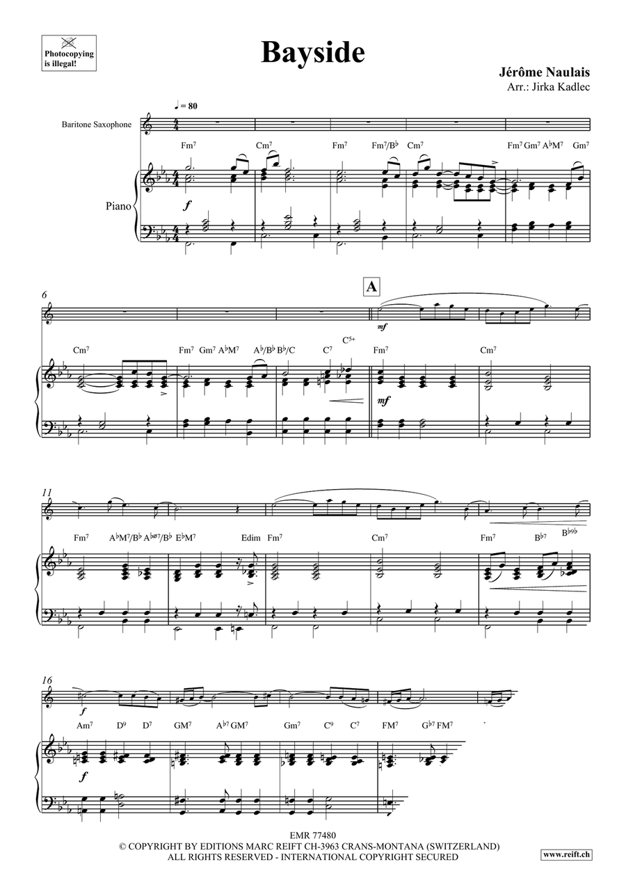Bayside Bayside Baritone Saxophone scores gallery preview page 4