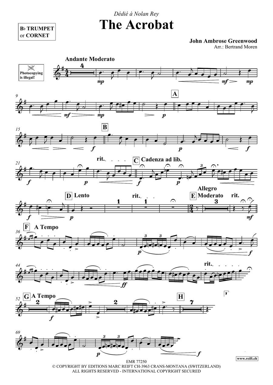 The Acrobat The Acrobat Cornet scores gallery preview page 3