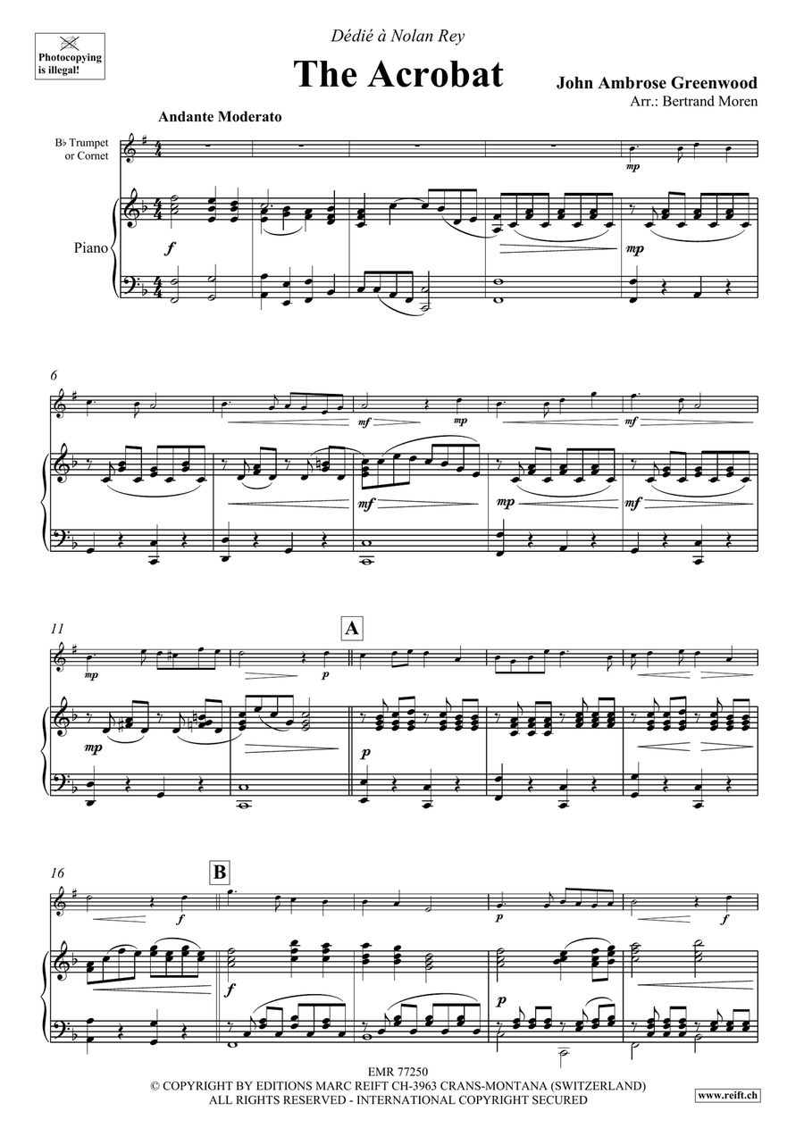 The Acrobat The Acrobat Cornet scores gallery preview page 4