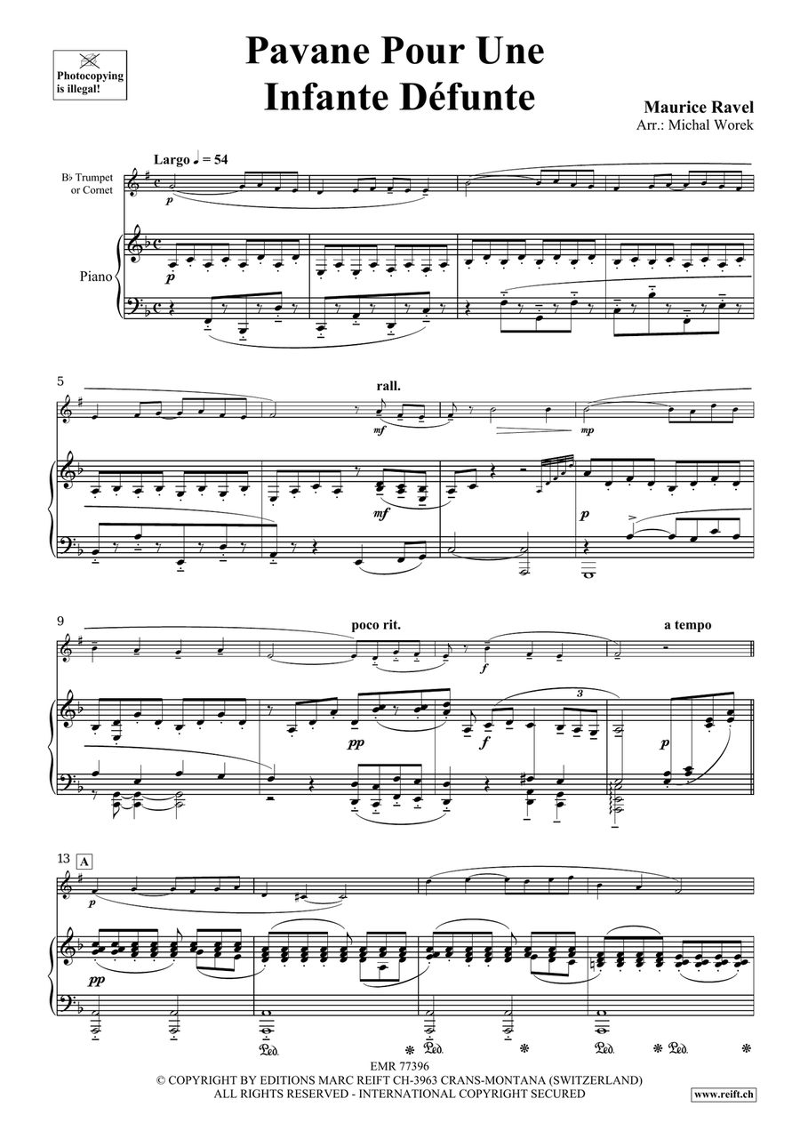 Pavane Pour Une Infante Défunte Cornet scores gallery preview page 3