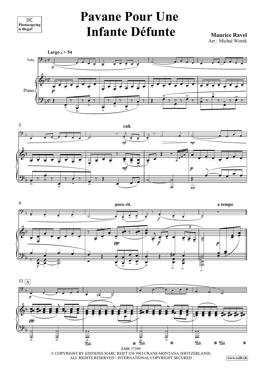 Pavane Pour Une Infante Défunte Tuba scores gallery preview page 3