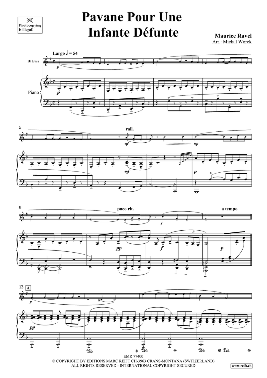 Pavane Pour Une Infante Défunte Voice Solo scores gallery preview page 3