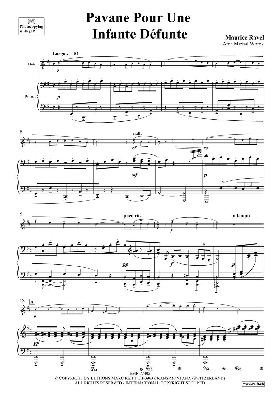 Pavane Pour Une Infante Défunte Flute Solo scores gallery preview page 3