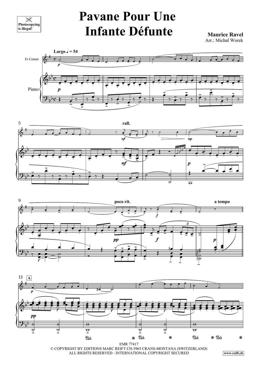 Pavane Pour Une Infante Défunte Cornet scores gallery preview page 3