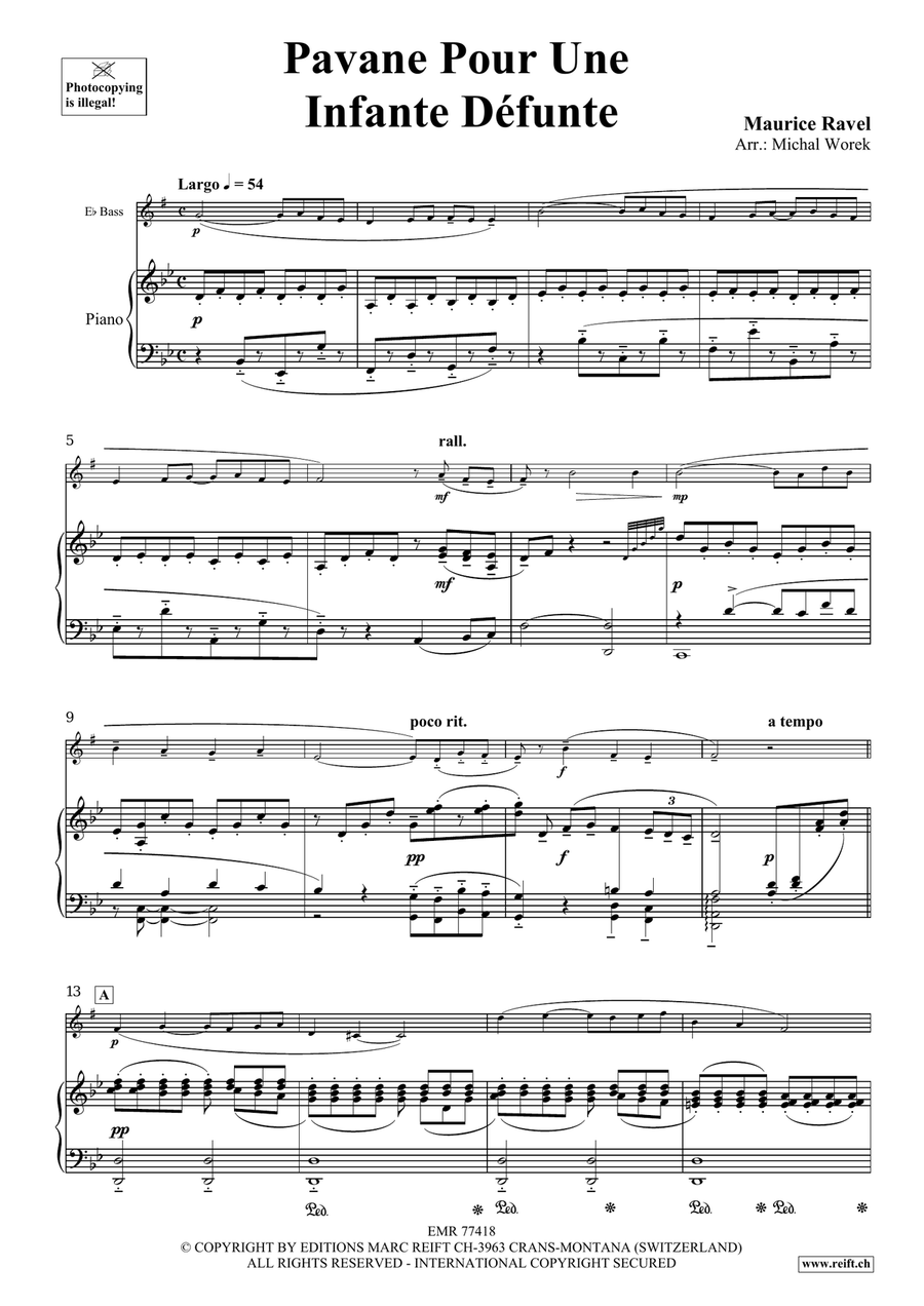 Pavane Pour Une Infante Défunte Voice Solo scores gallery preview page 3