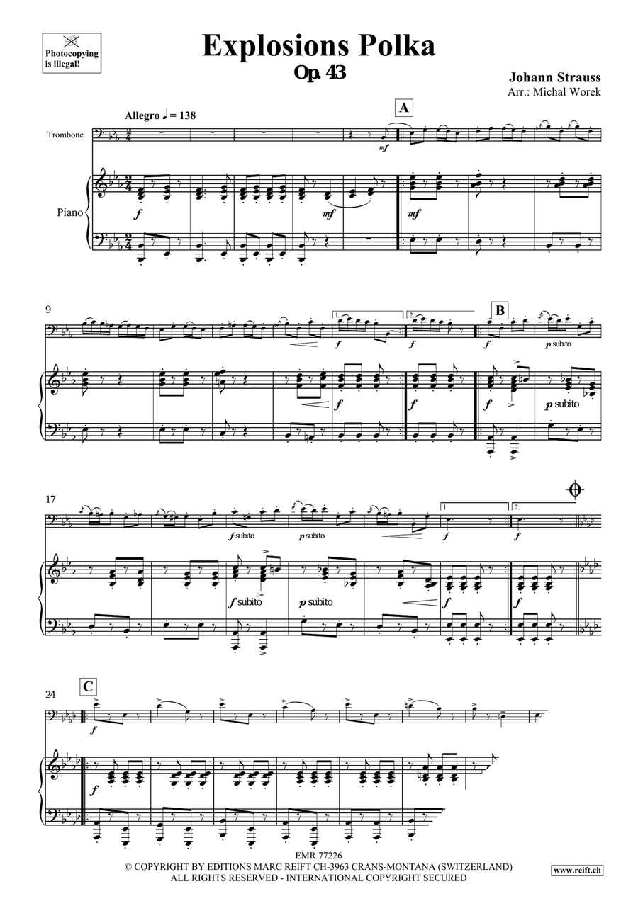 Explosions Polka Explosions Polka Piano Accompaniment scores gallery preview page 3
