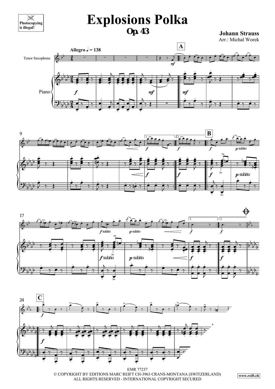 Explosions Polka Explosions Polka Tenor Saxophone scores gallery preview page 3