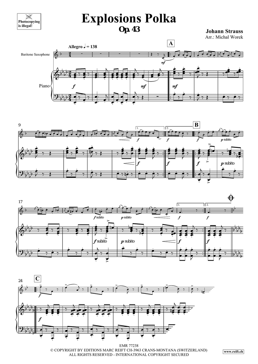 Explosions Polka Explosions Polka Baritone Saxophone scores gallery preview page 3