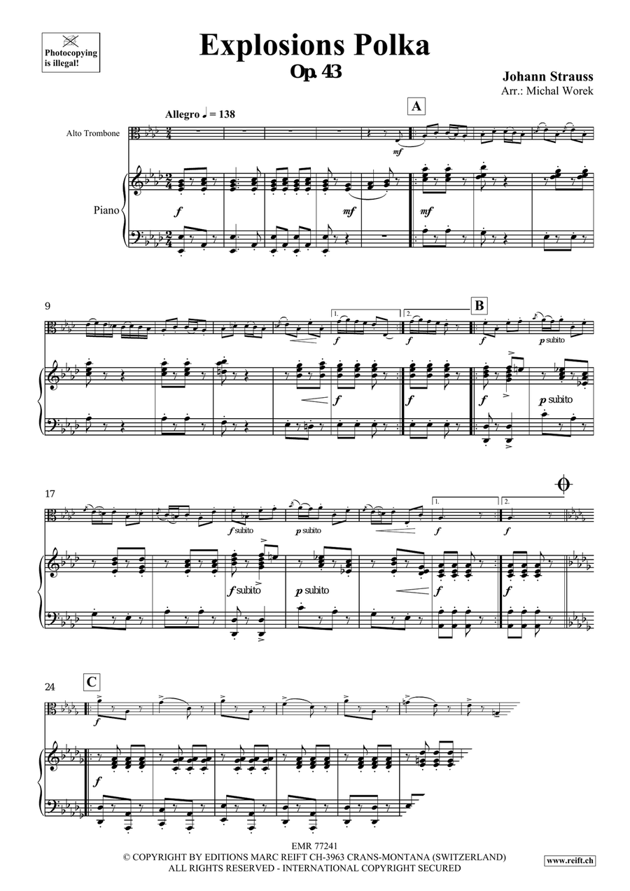 Explosions Polka Explosions Polka Piano Accompaniment scores gallery preview page 3