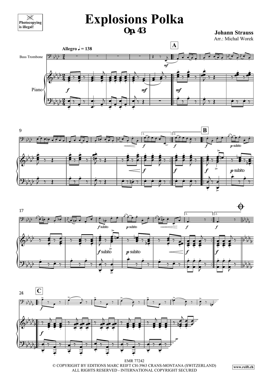 Explosions Polka Explosions Polka Bass Trombone scores gallery preview page 3