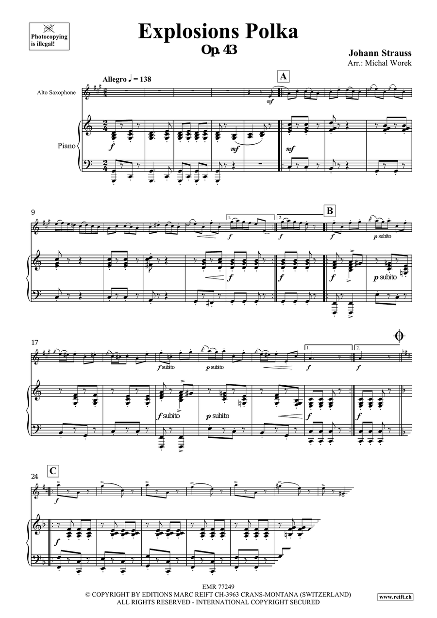 Explosions Polka Explosions Polka Alto Saxophone scores gallery preview page 3