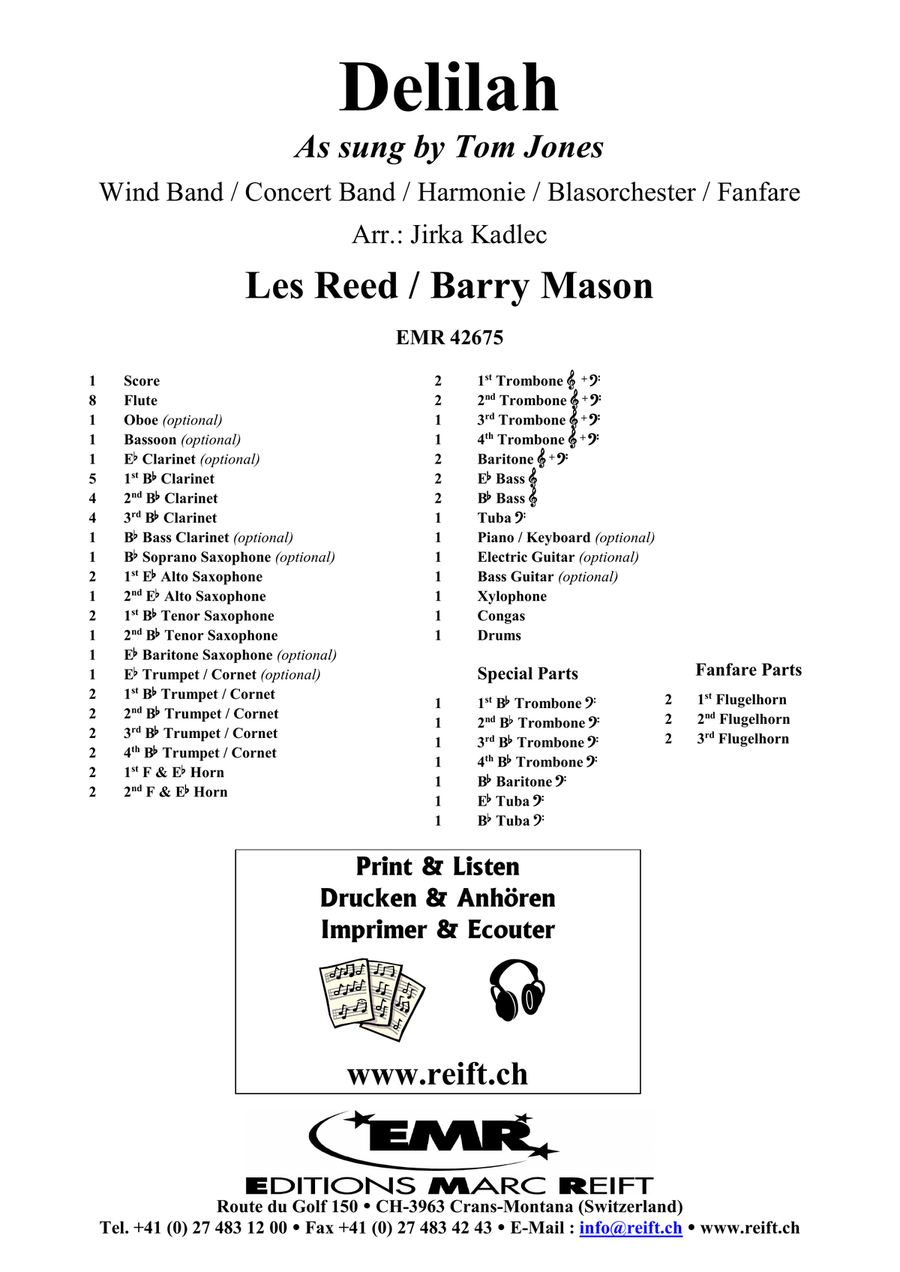 Delilah Delilah Concert Band scores gallery preview page 2