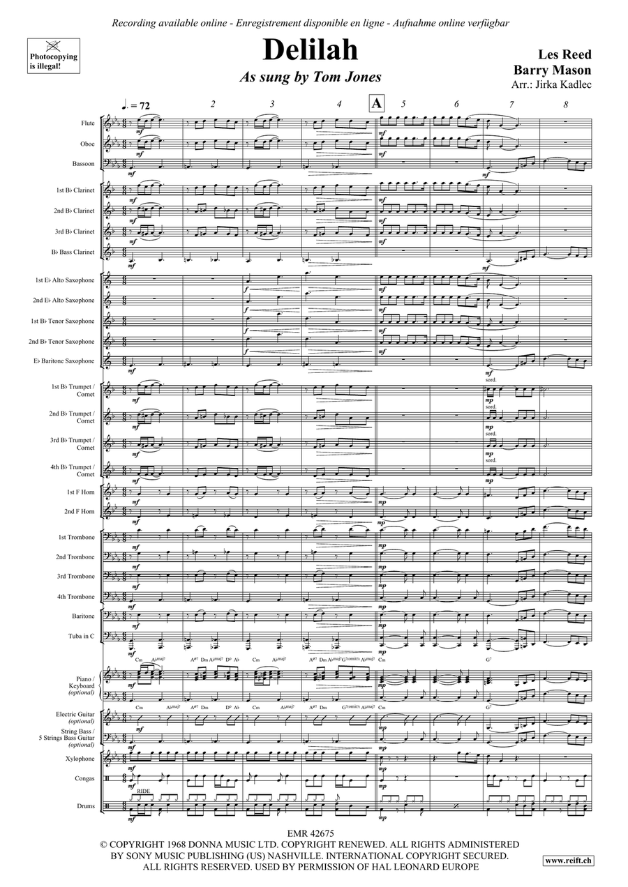 Delilah Delilah Concert Band scores gallery preview page 3