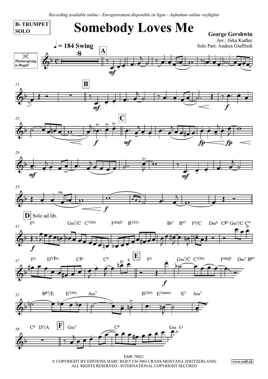 Somebody Loves Me Somebody Loves Me Concert Band scores gallery preview page 4