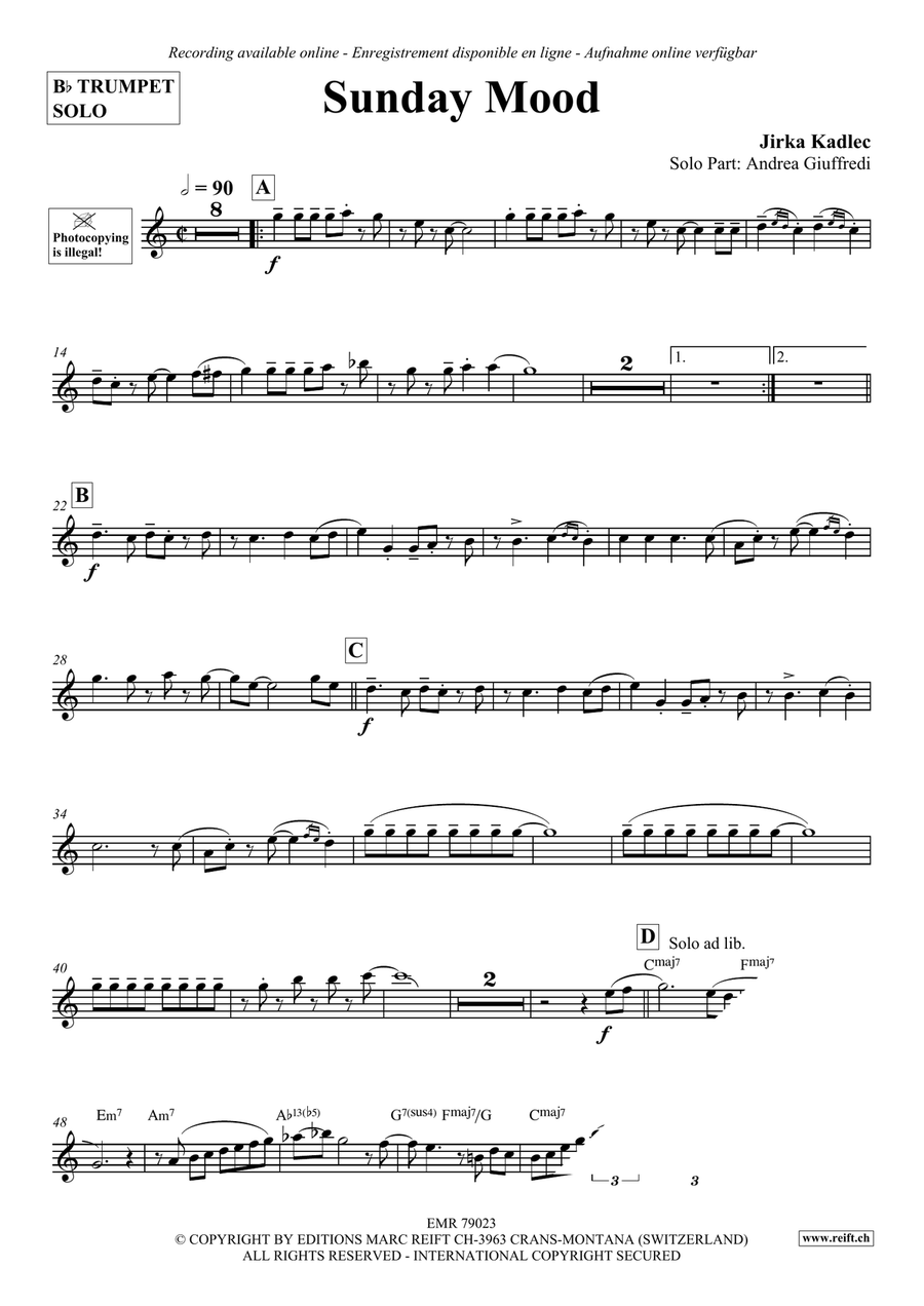 Sunday Mood Sunday Mood Concert Band scores gallery preview page 4