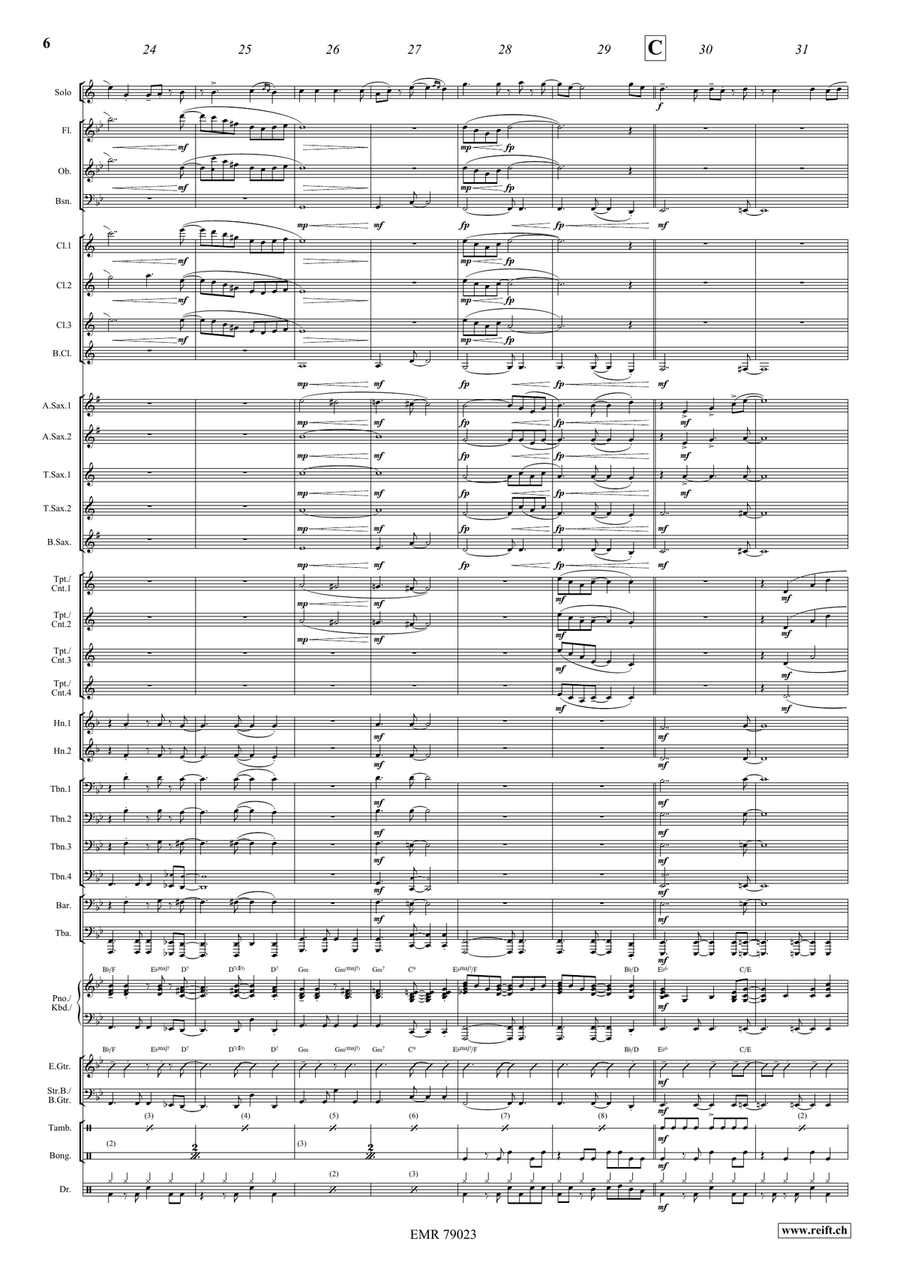 Sunday Mood Sunday Mood Concert Band scores gallery preview page 8
