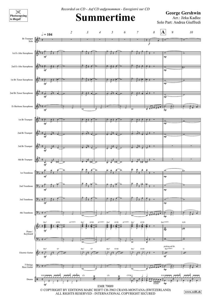 Summertime Summertime Big Band scores gallery preview page 5
