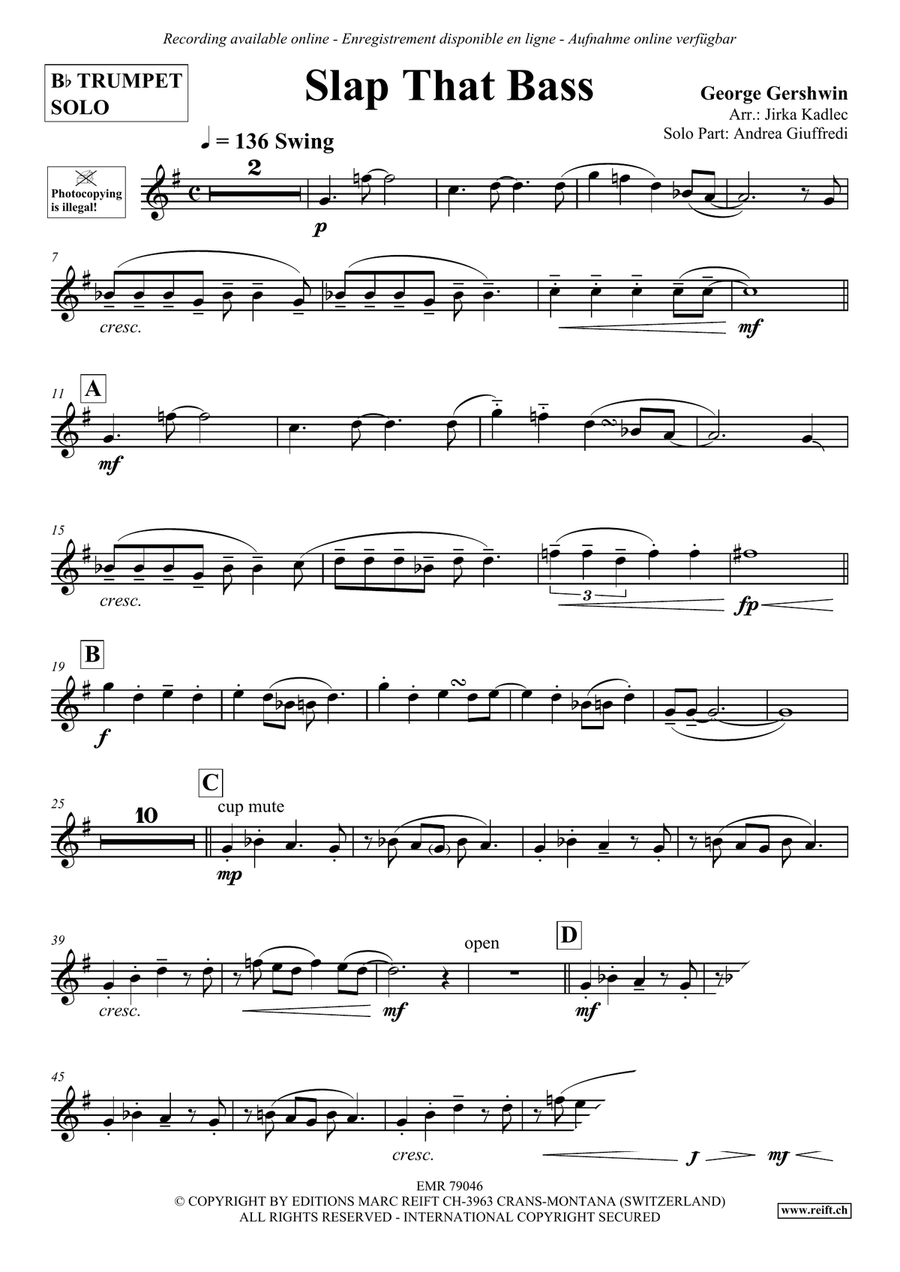 Slap That Bass Slap That Bass Trumpet Solo scores gallery preview page 4