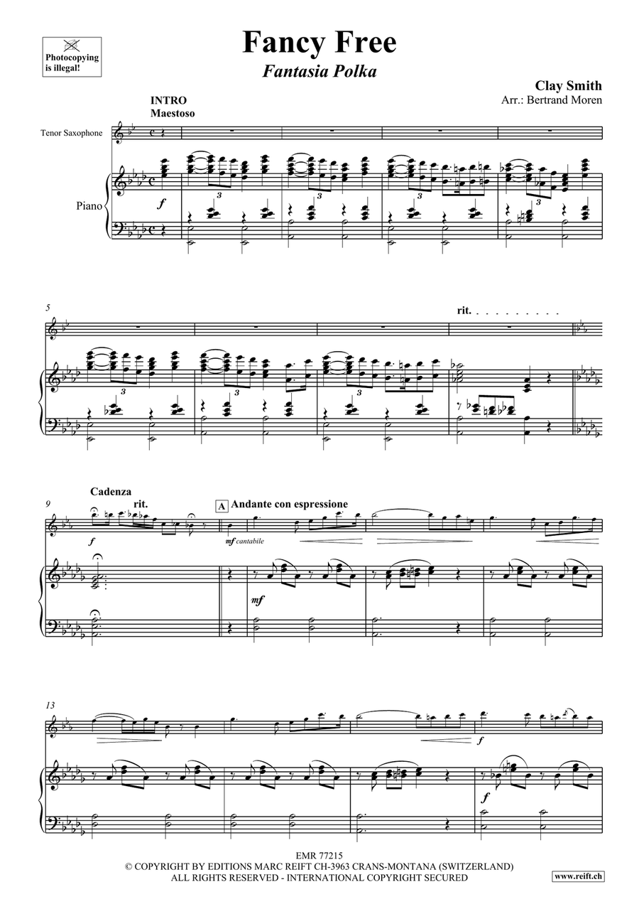 Fancy Free Fancy Free Tenor Saxophone scores gallery preview page 4