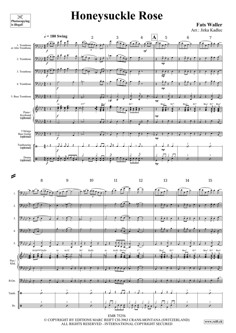 Honeysuckle Rose Honeysuckle Rose Trombone scores gallery preview page 3