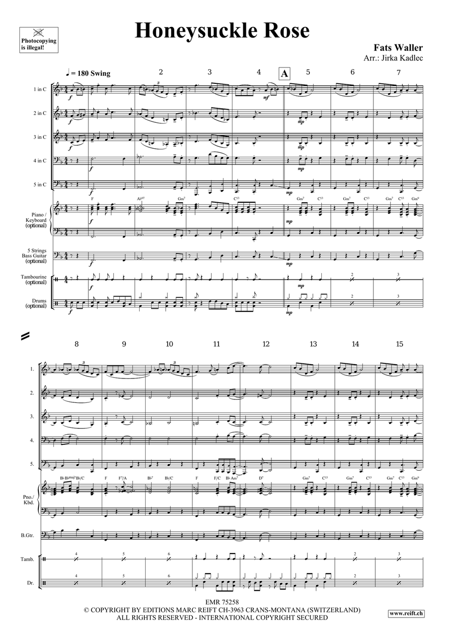 Honeysuckle Rose Honeysuckle Rose Brass Quintet scores gallery preview page 3