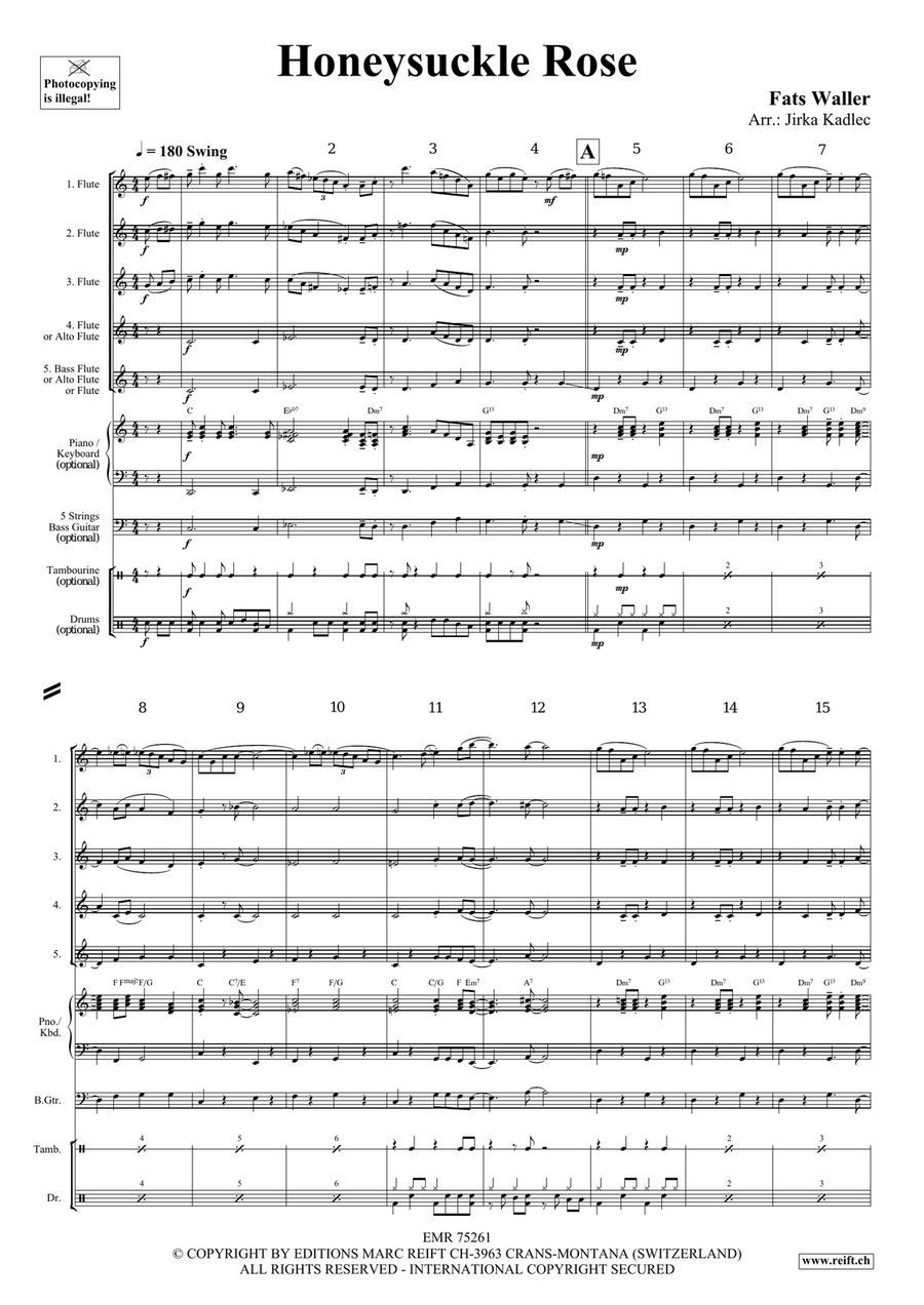 Honeysuckle Rose Honeysuckle Rose Flute scores gallery preview page 3