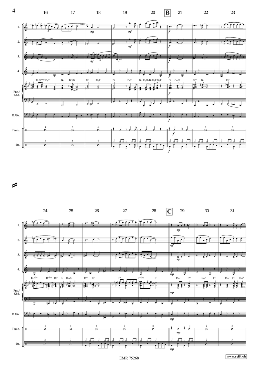 Honeysuckle Rose Honeysuckle Rose Clarinet Quartet scores gallery preview page 4