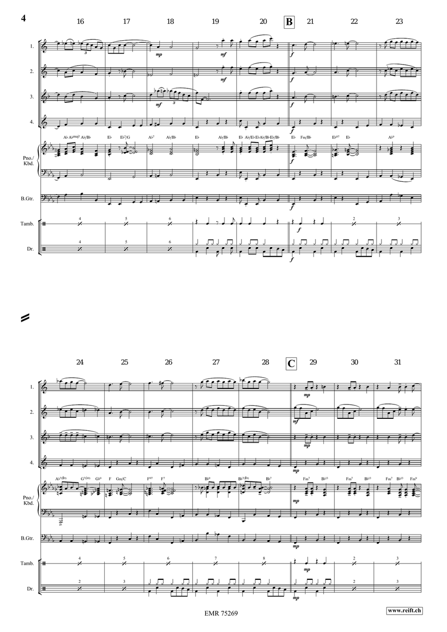 Honeysuckle Rose Honeysuckle Rose Saxophone Quartet scores gallery preview page 4