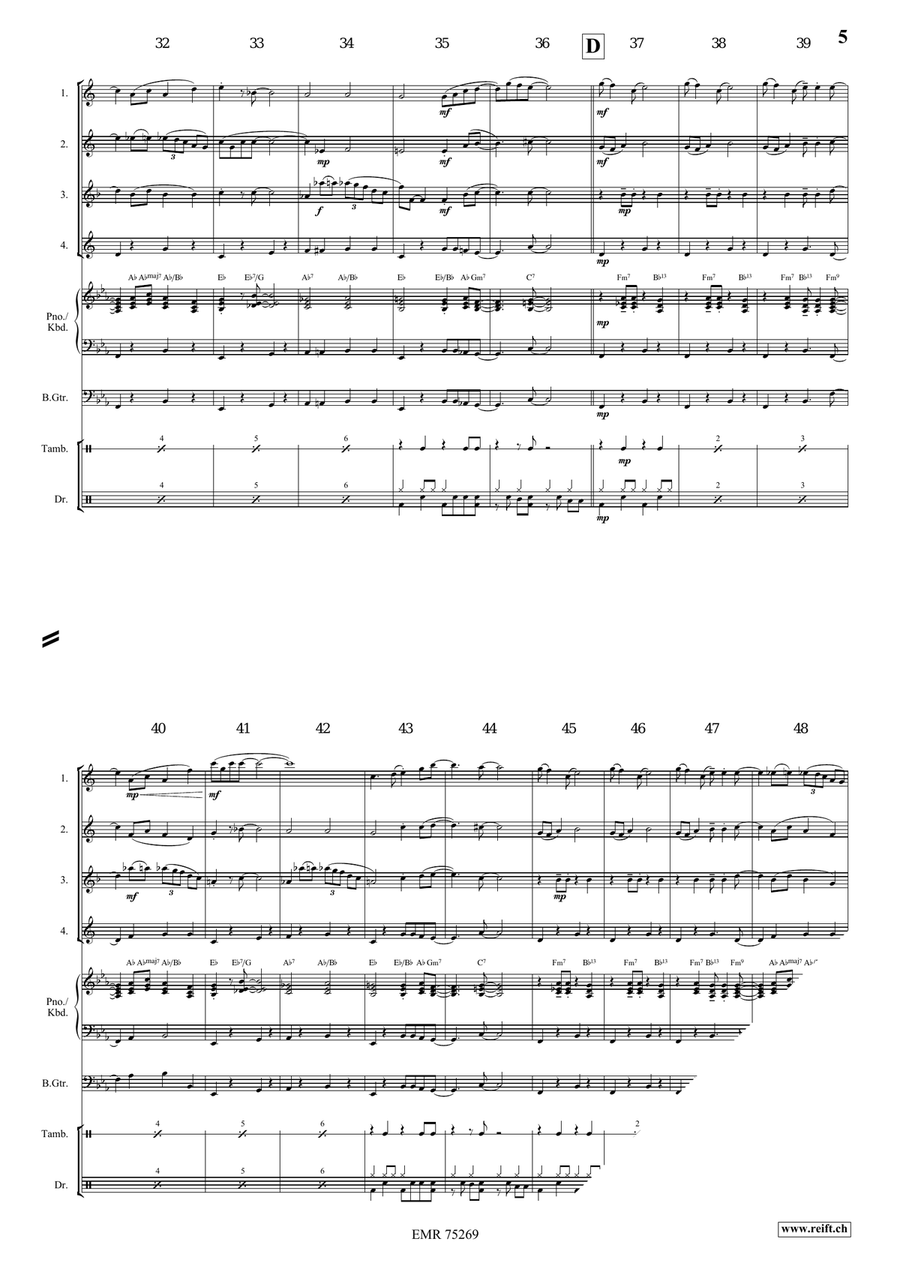 Honeysuckle Rose Honeysuckle Rose Saxophone Quartet scores gallery preview page 5