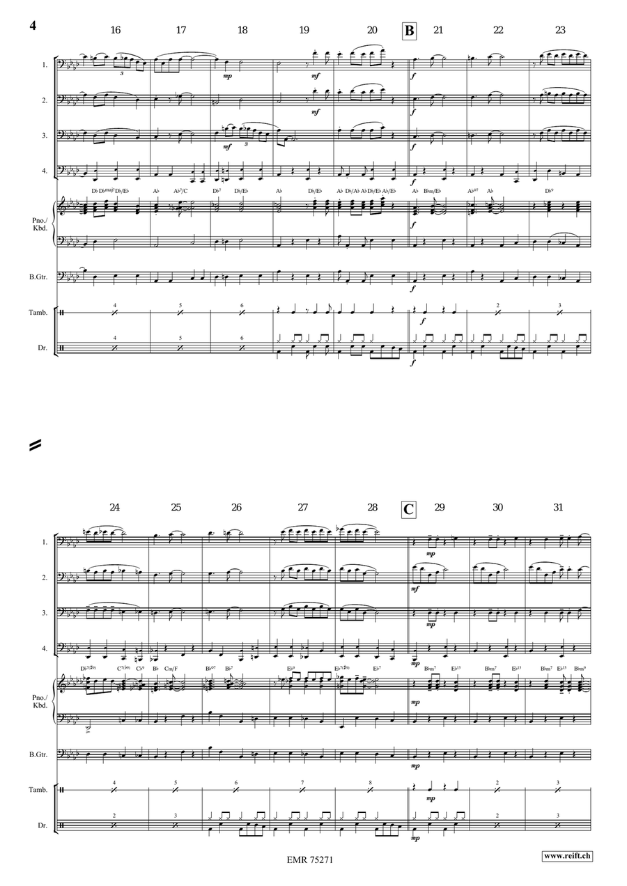 Honeysuckle Rose Honeysuckle Rose Trombone Quartet scores gallery preview page 4