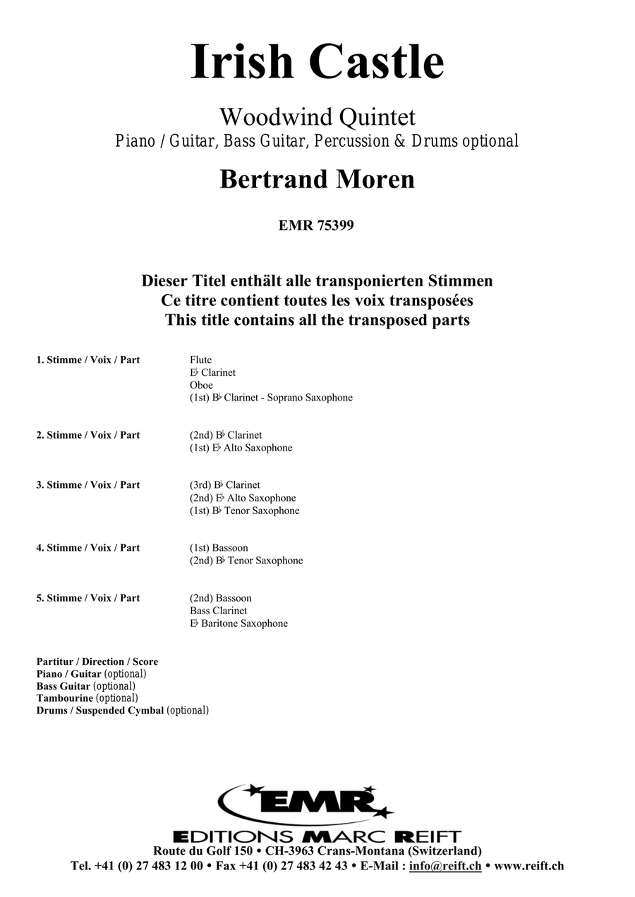 Irish Castle Irish Castle Woodwind Quintet scores gallery preview page 2