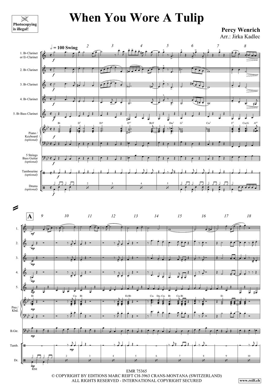 When You Wore A Tulip When You Wore A Tulip Clarinet Quintet scores gallery preview page 3