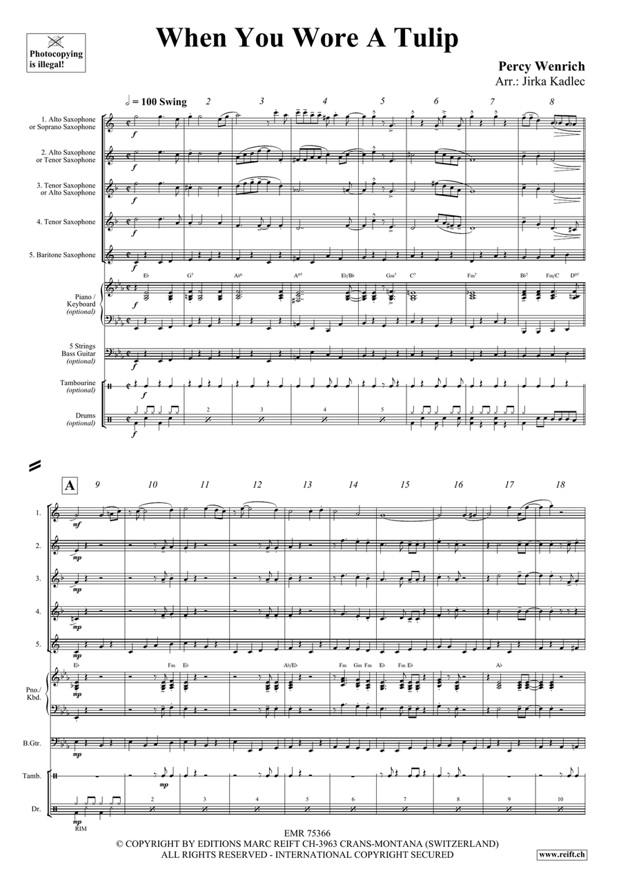 When You Wore A Tulip When You Wore A Tulip Saxophone Quintet scores gallery preview page 3