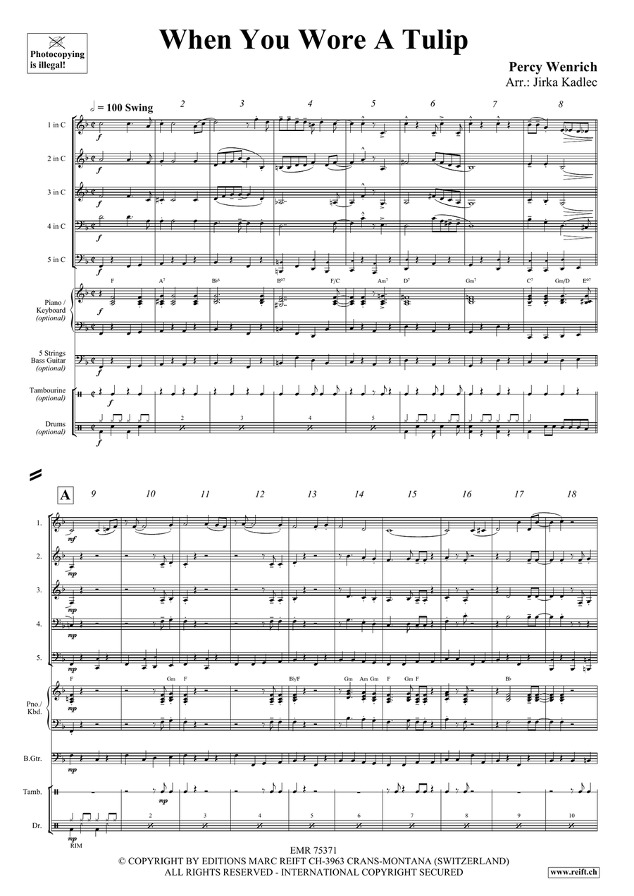 When You Wore A Tulip Woodwind Quintet scores gallery preview page 3