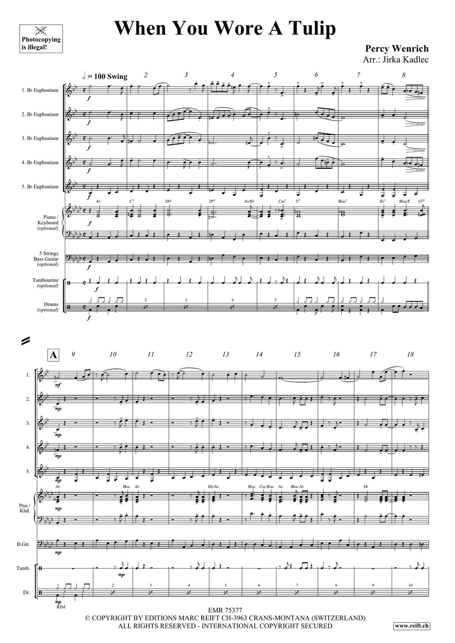 When You Wore A Tulip When You Wore A Tulip Euphonium Quintet scores gallery preview page 3