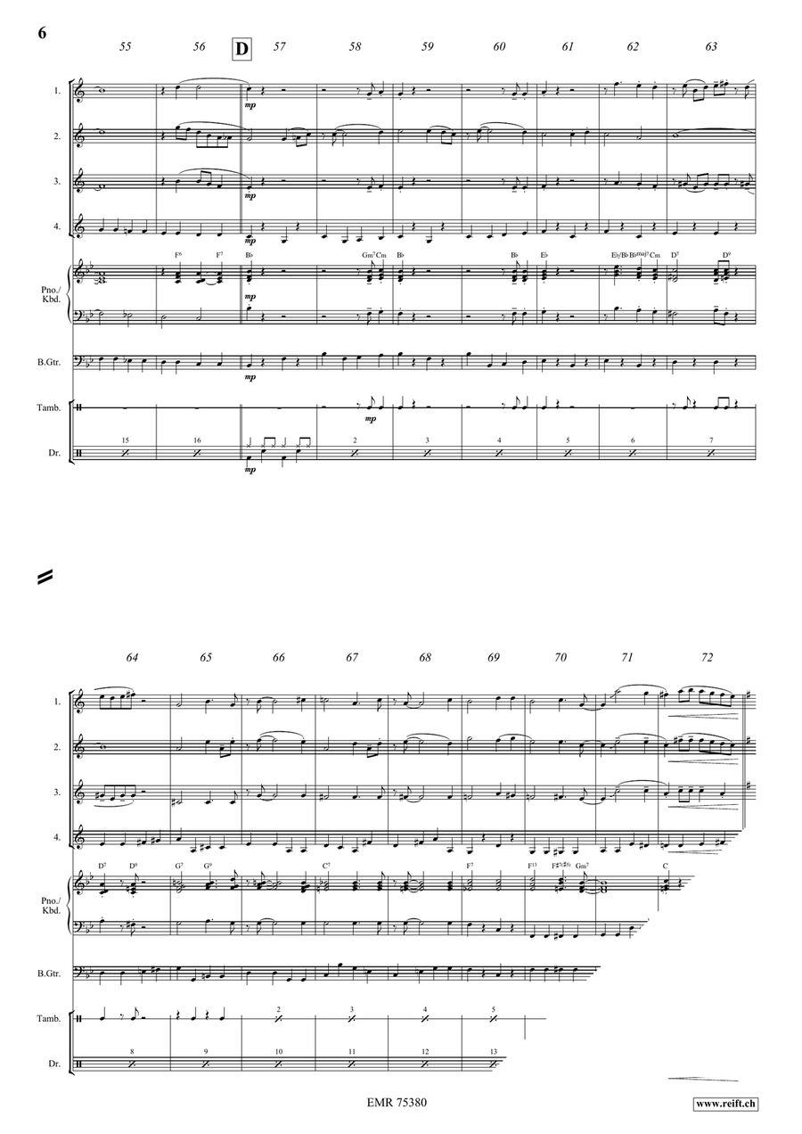 When You Wore A Tulip Clarinet Quartet scores gallery preview page 6