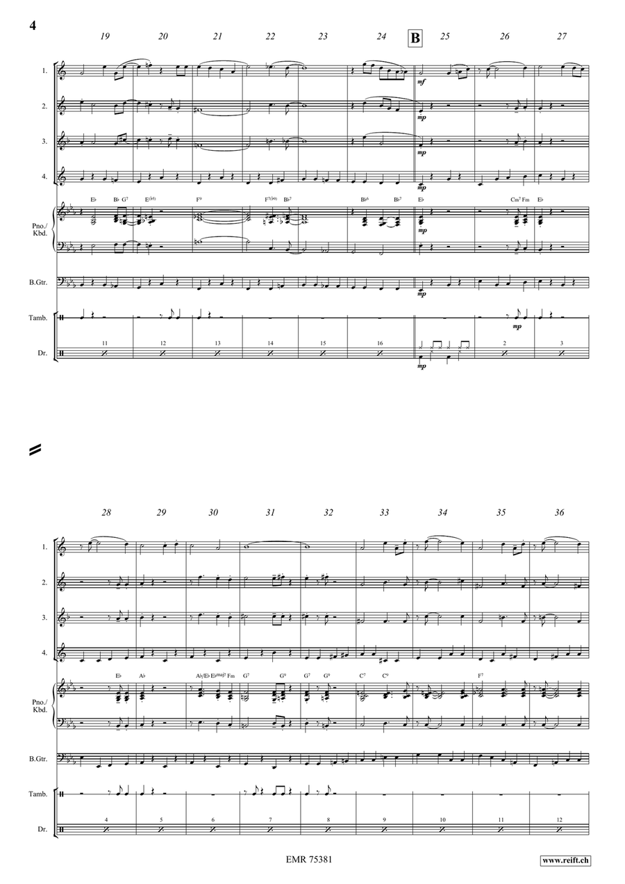 When You Wore A Tulip Saxophone Quartet scores gallery preview page 4