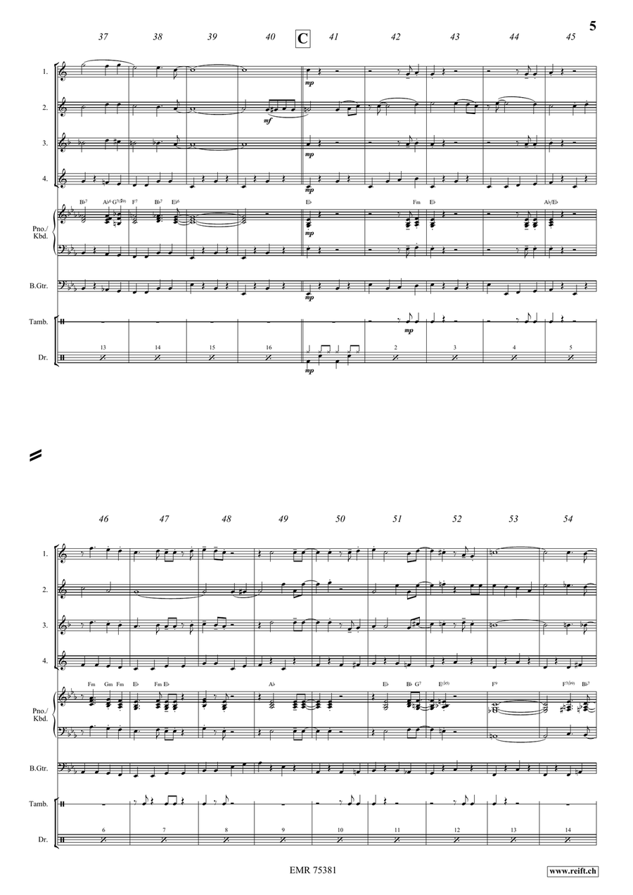 When You Wore A Tulip Saxophone Quartet scores gallery preview page 5