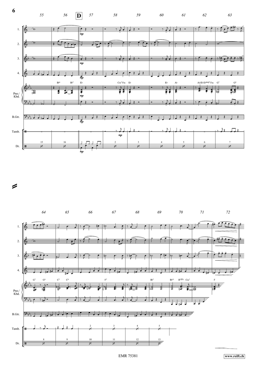 When You Wore A Tulip Saxophone Quartet scores gallery preview page 6