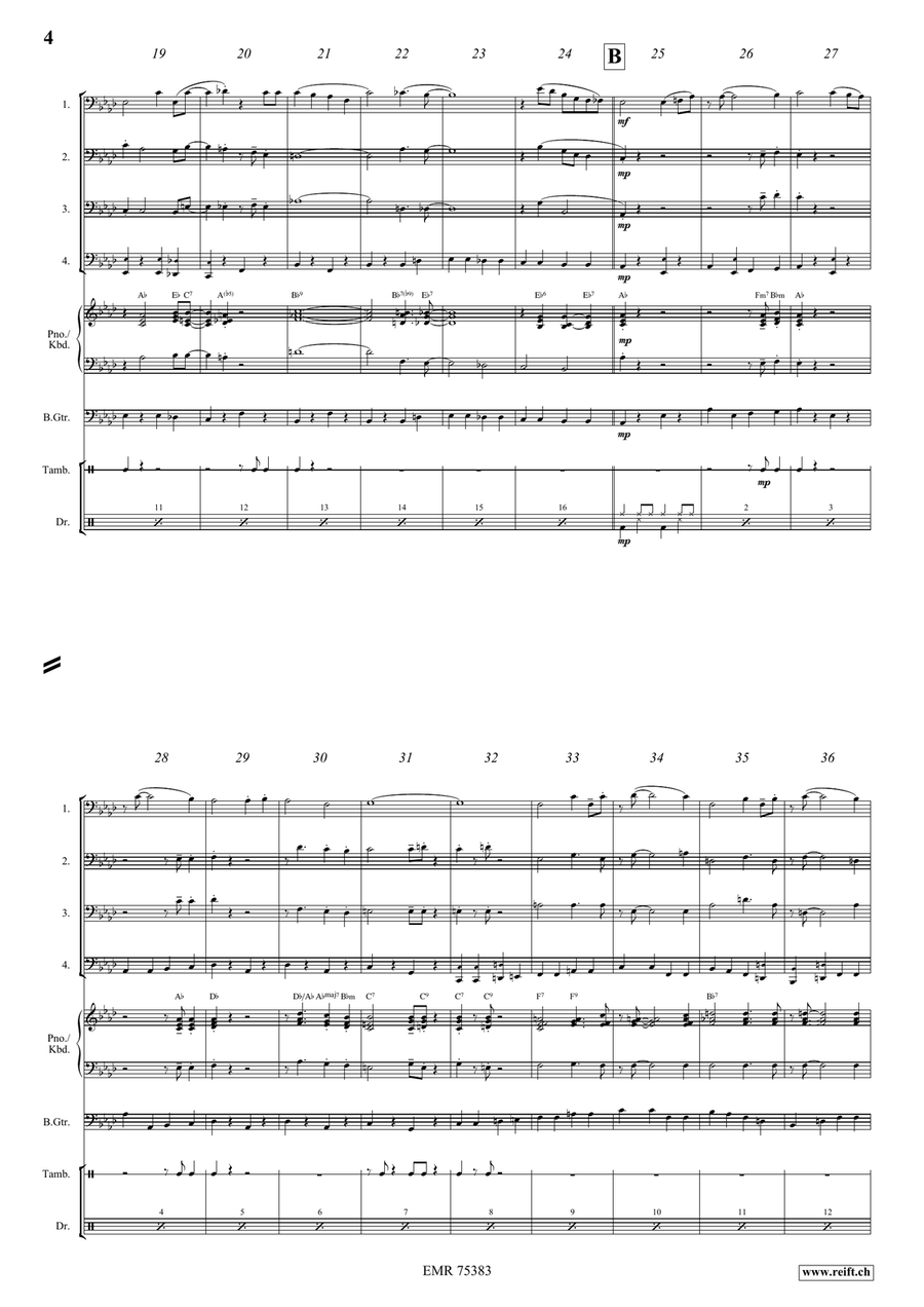 When You Wore A Tulip When You Wore A Tulip Trombone Quartet scores gallery preview page 4